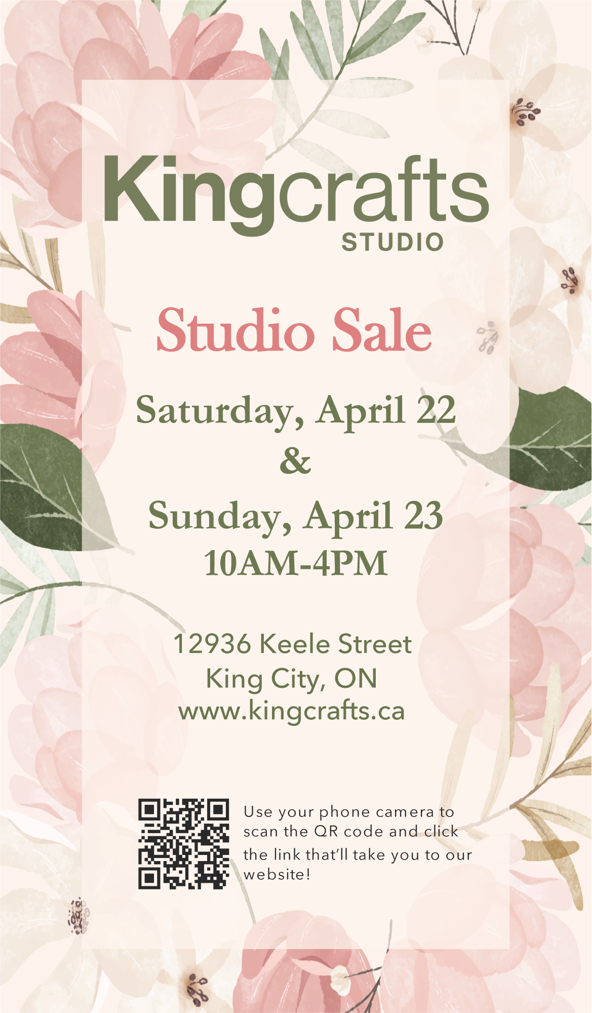 Kingcrafts Spring Studio Sale Poster