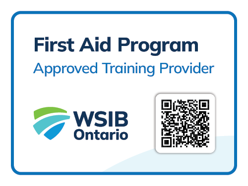 First Aid Program Approved Training Provider Cert. from WSIB Ontario