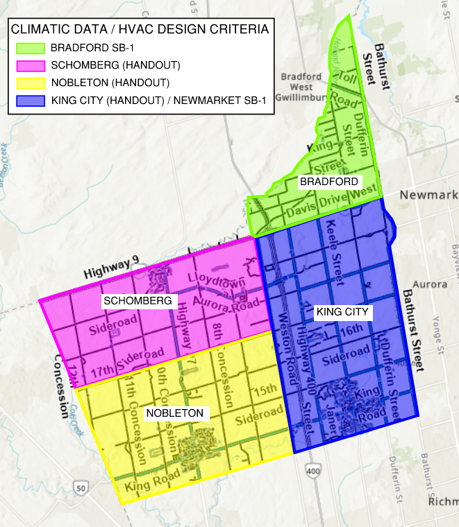 Town Map Climate Zones