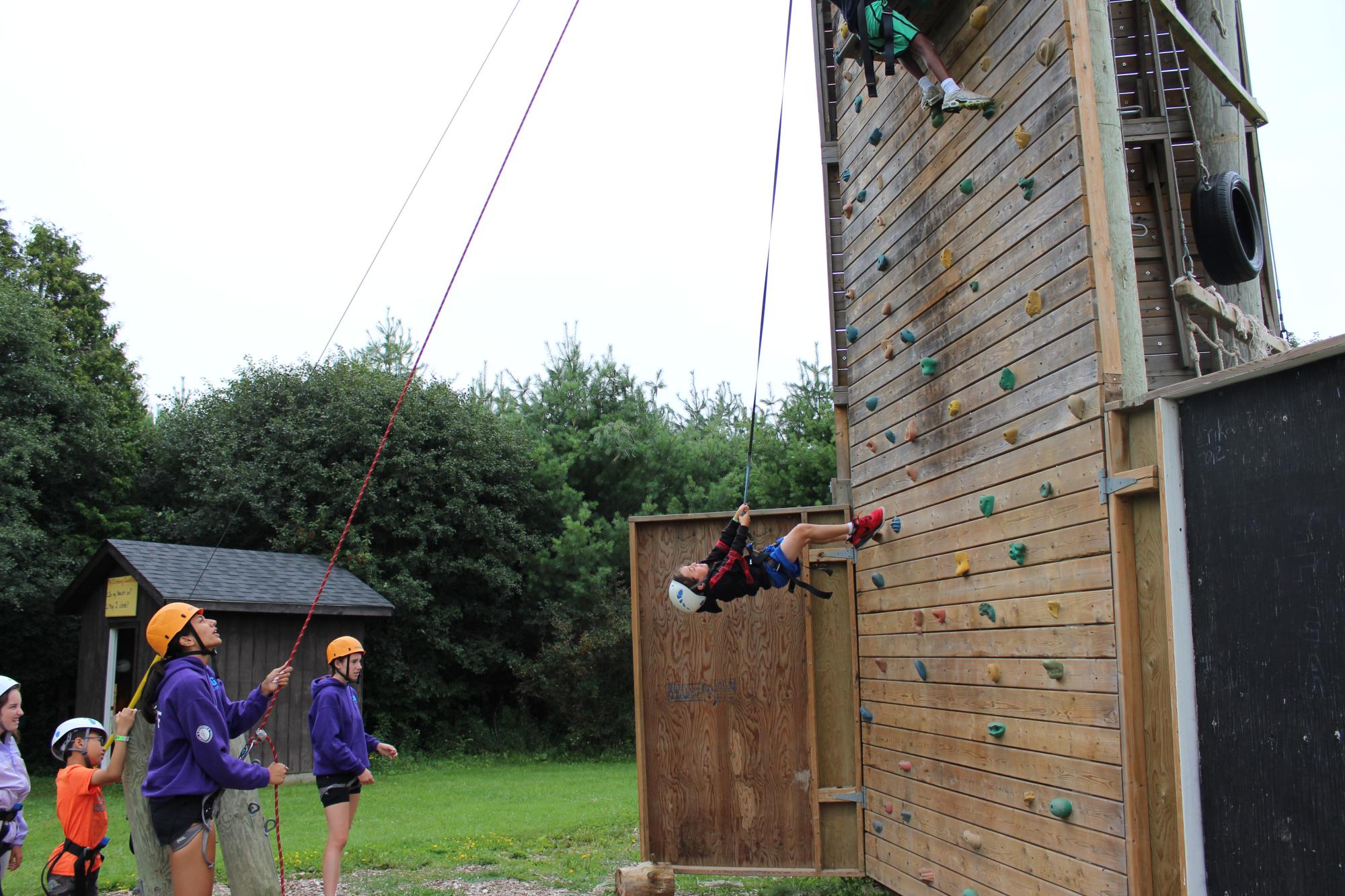 Challenge course climbing at Cold Creek Conservation Area