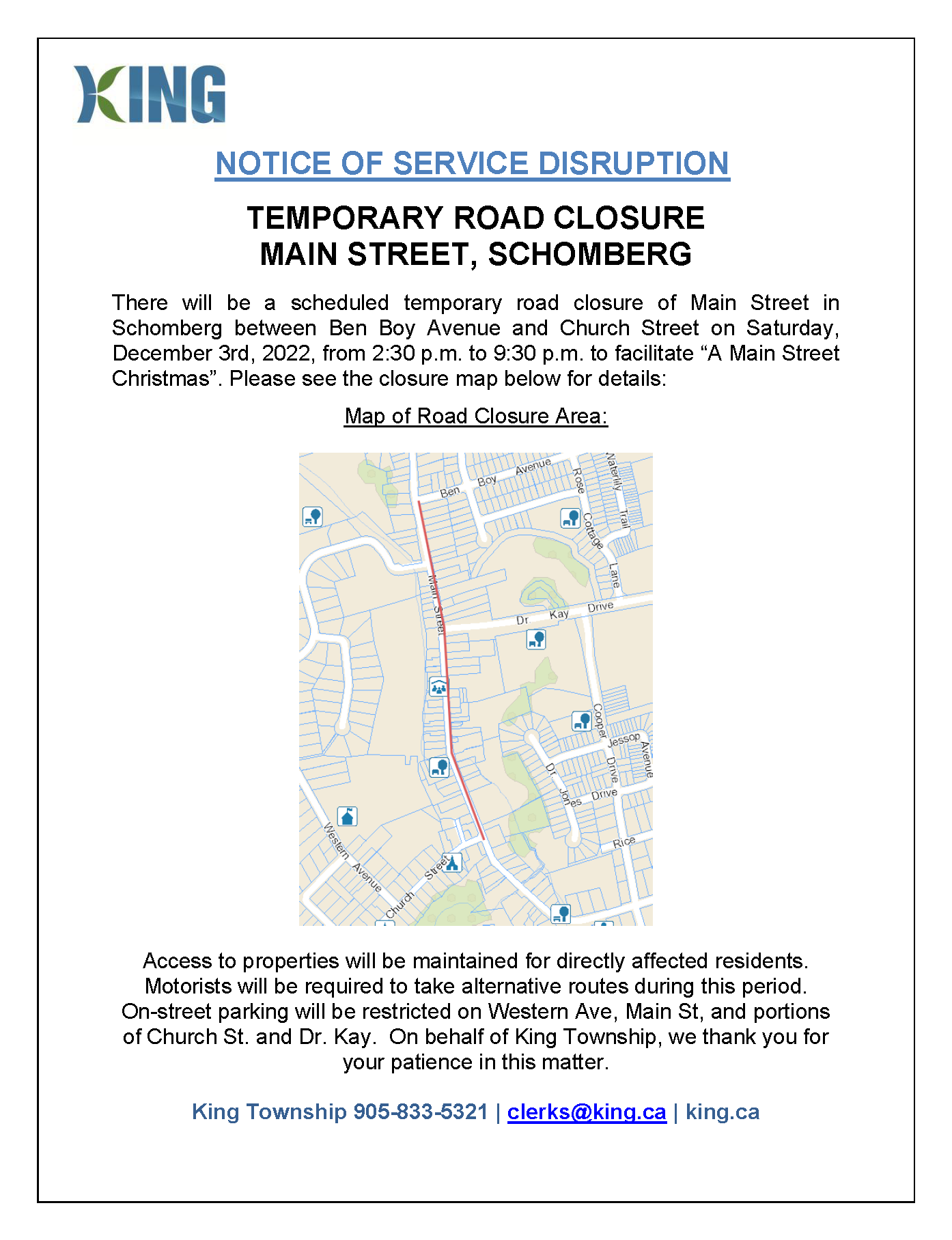 Road closure