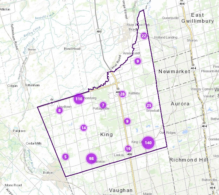 king business directory map