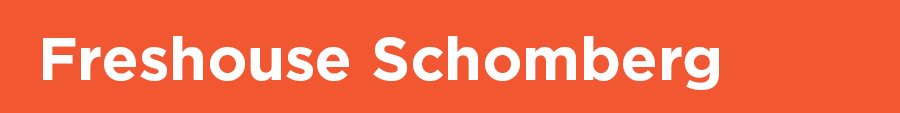 Freshouse Schomberg written in white text on an orange background