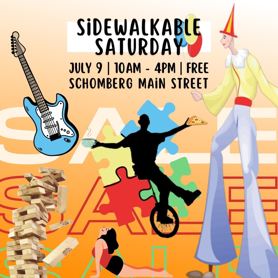 Sidewalkable Saturday event july 9 poster
