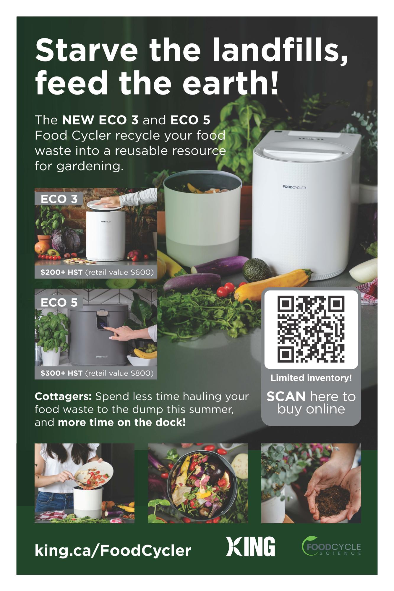 Starve the landfills, feed the earth! FoodCycler machines information