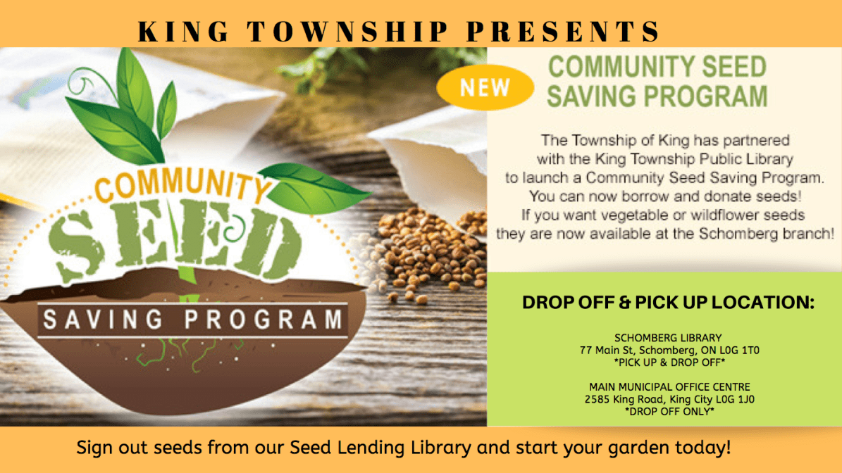 King Township's seed saving program flyer