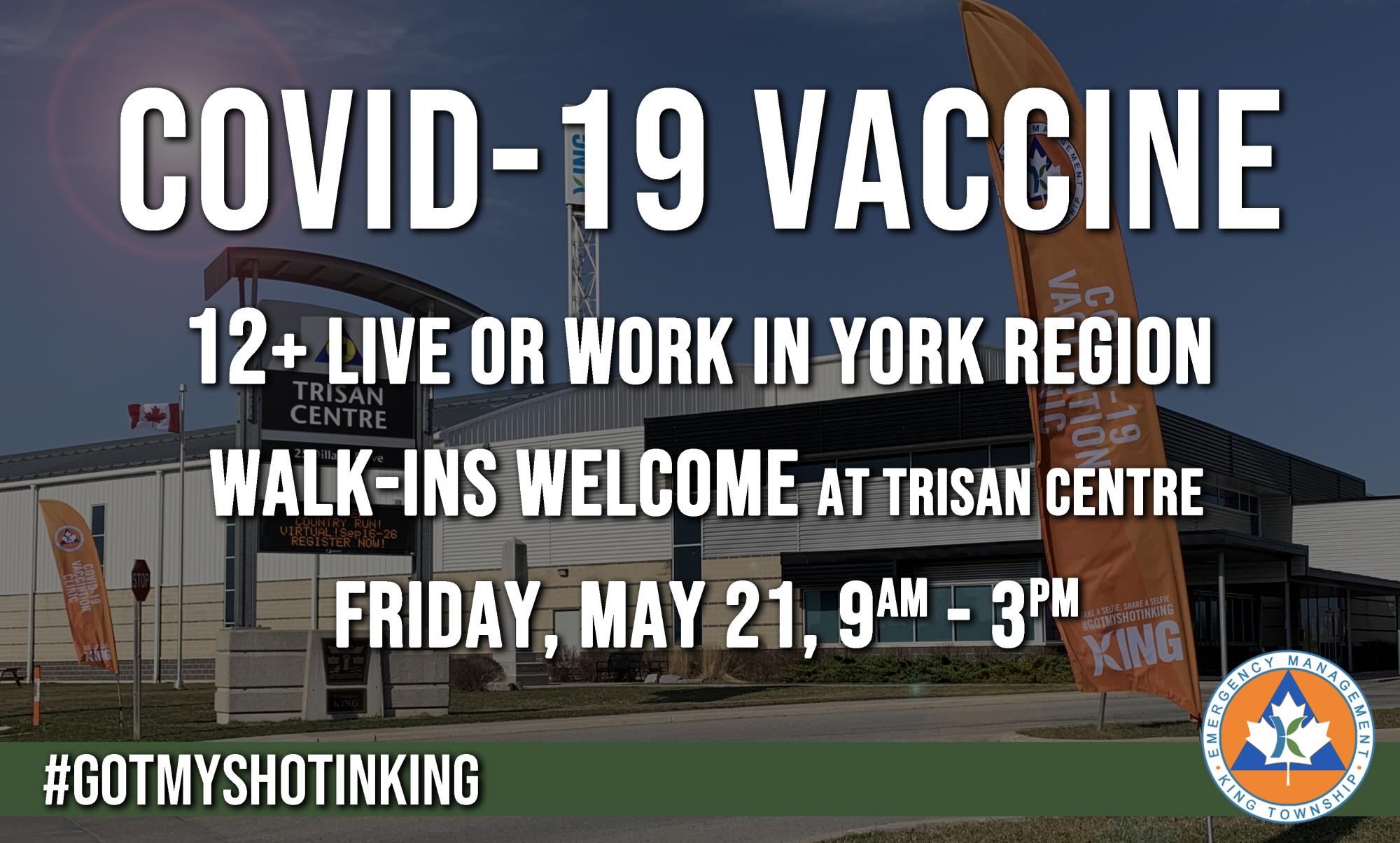 Covid-19 Vaccine Clinic Update for May 21, 2021
