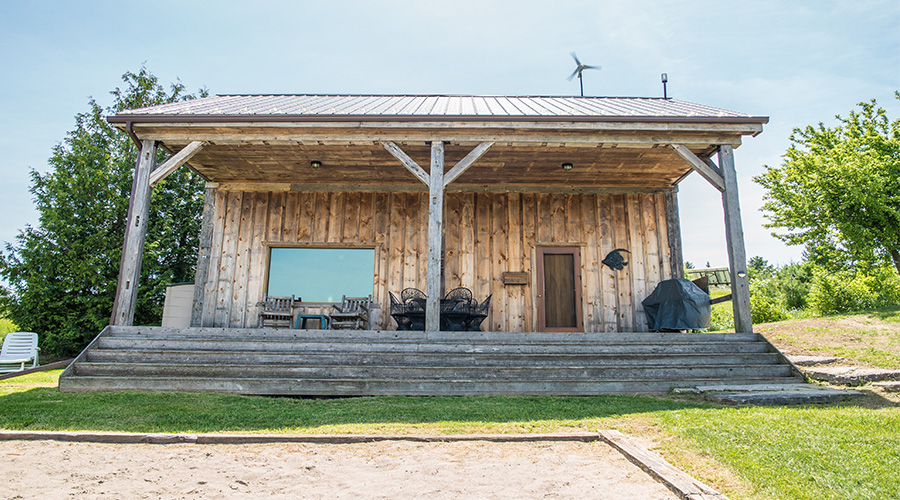 photo of Bear Cabin at Jecara Farms - a wooden cabin nestled on a large rural property available for vacation rental