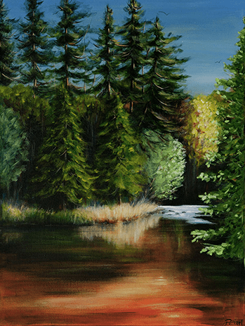 Nature scene painting by Patricia Earl