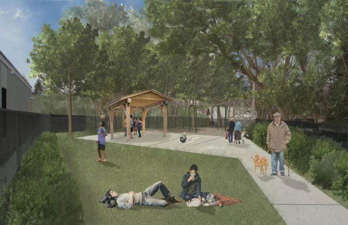 picture of parkette redesign of the shade structure