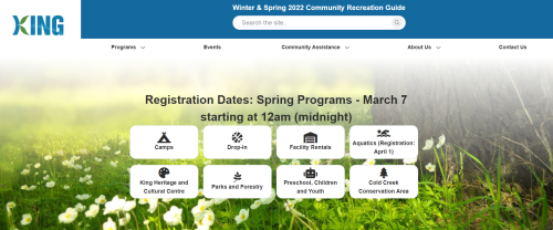 front cover of the spring 2022 recreation guide