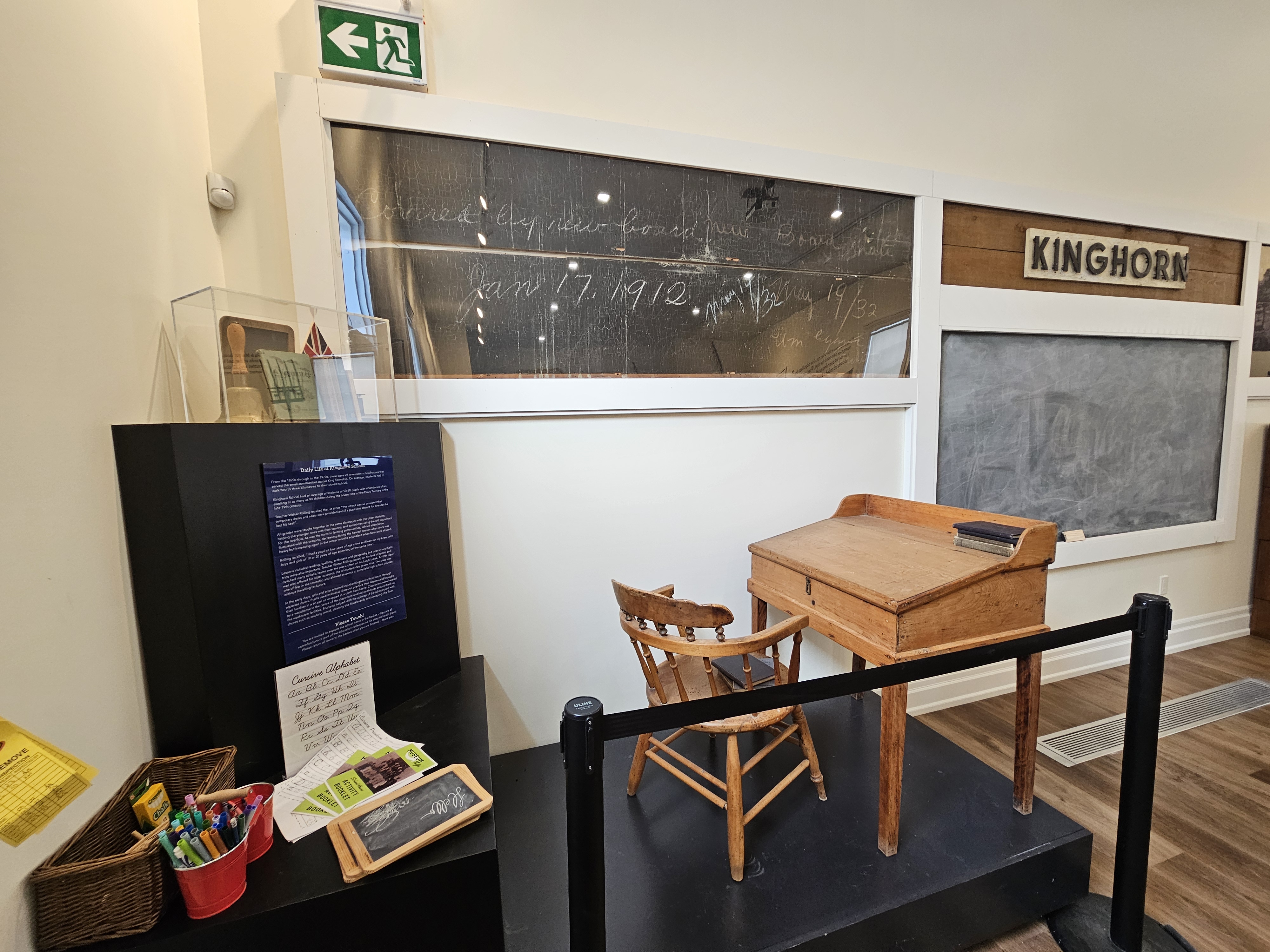 Kinghorn Desk and blackboard