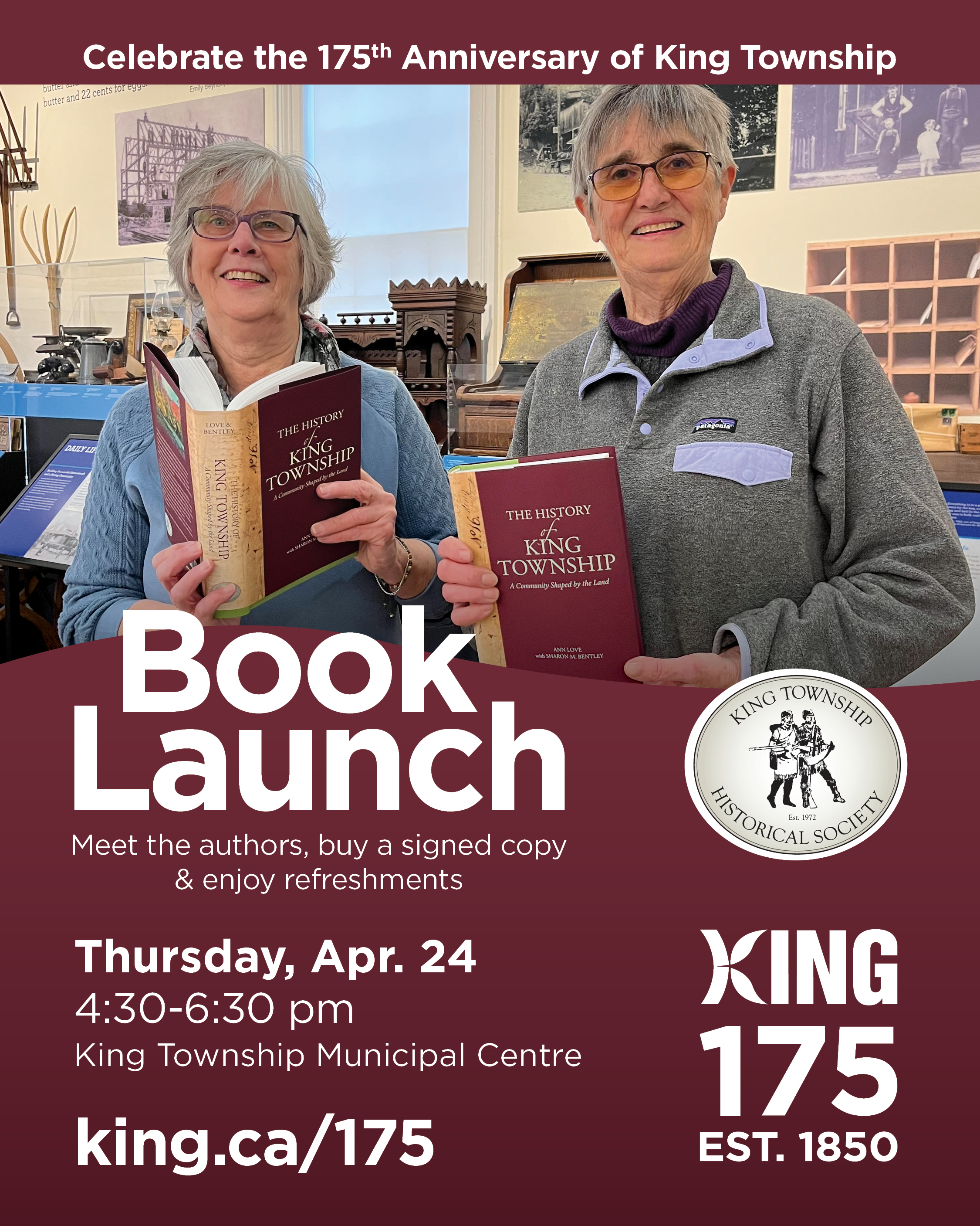 RSVP via email to kinghistoricalsociety@gmail.com