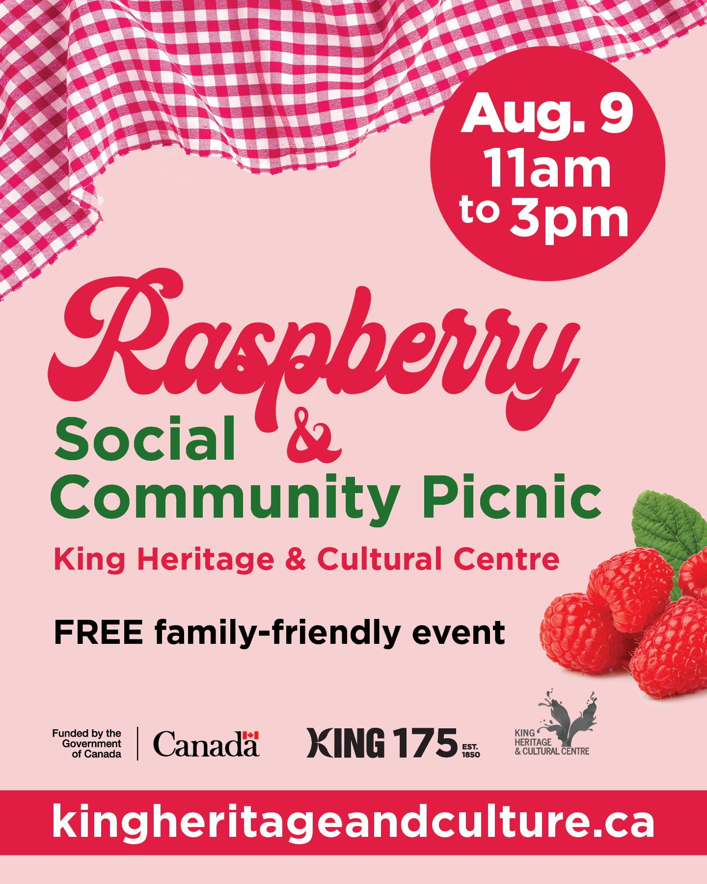 Raspberry Social & Community Picnic Poster