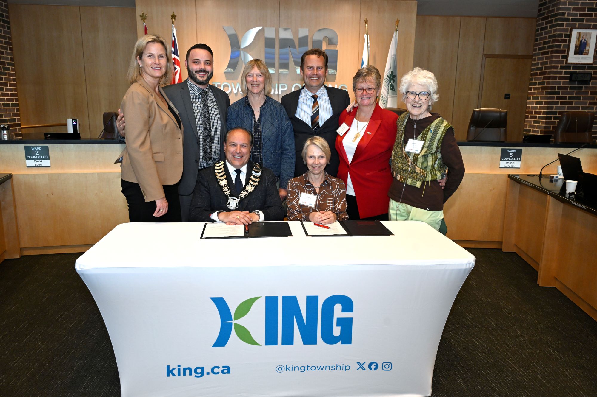 Mayor Steve Pellegrini, Members of Council and York University Interim President and Vice-Chancellor Lisa Philipps