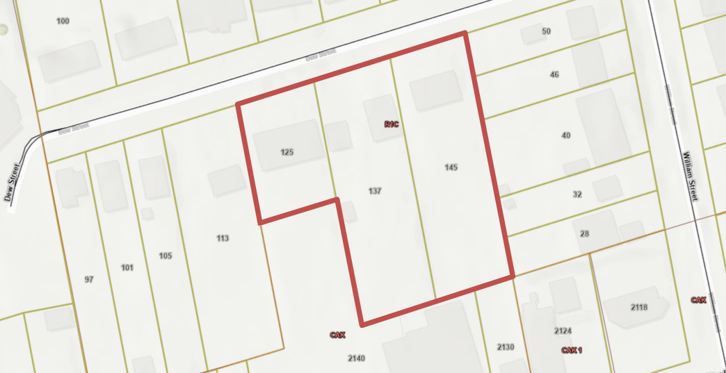 Location Map 125, 137 to 145 Dew Street King City