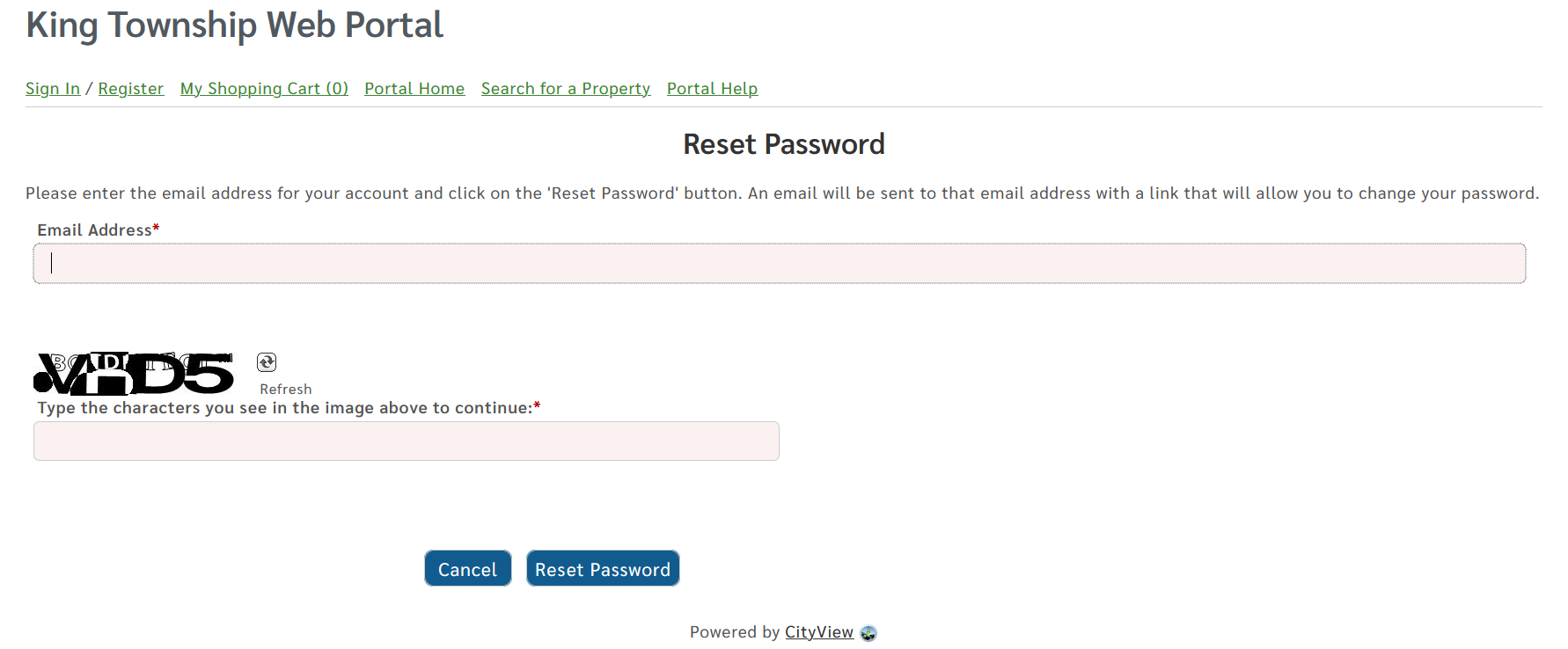 CityView password 2