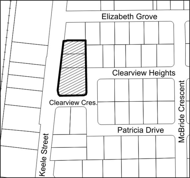 Location Map - 12765, 12781, 12789 Keele Street, and 17 Elizabeth Grove 