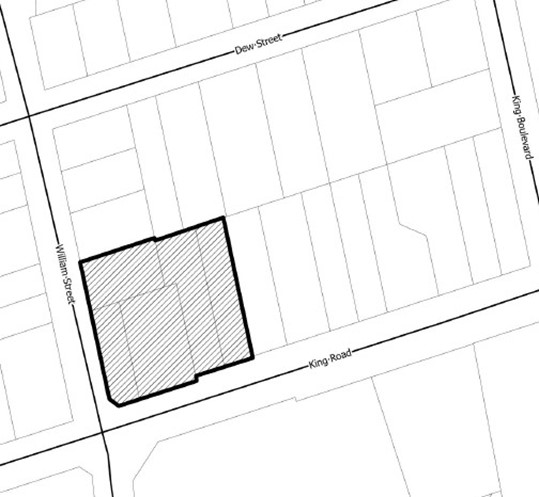 Location Map 2072 to 2096 King Road and 31 William Street, King City, Ontario