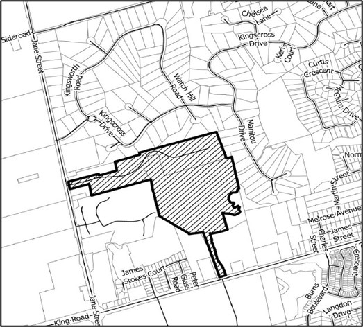 Location Map 2710 King Road and 13371 Jane Street