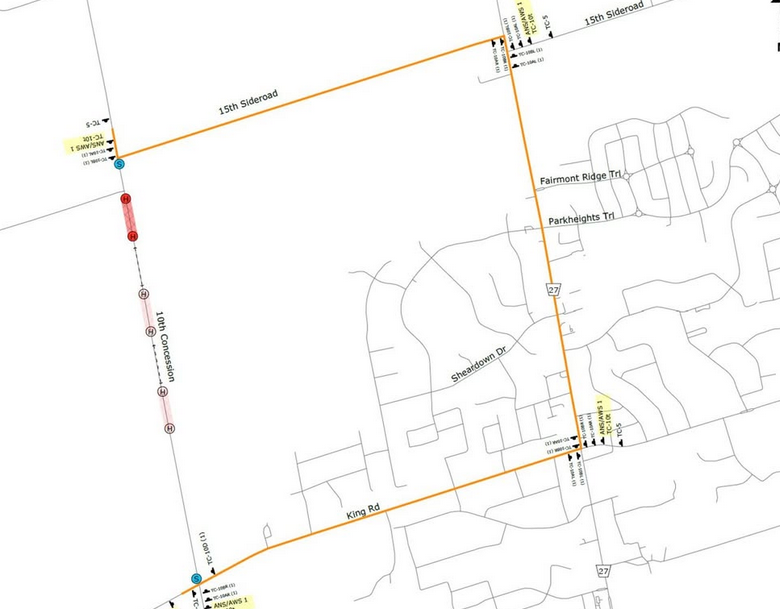 Construction notice - 10th Conc.