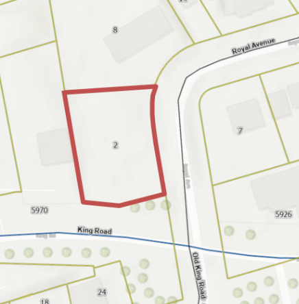 Location Map 2 Royal Avenue, Nobleton, ON