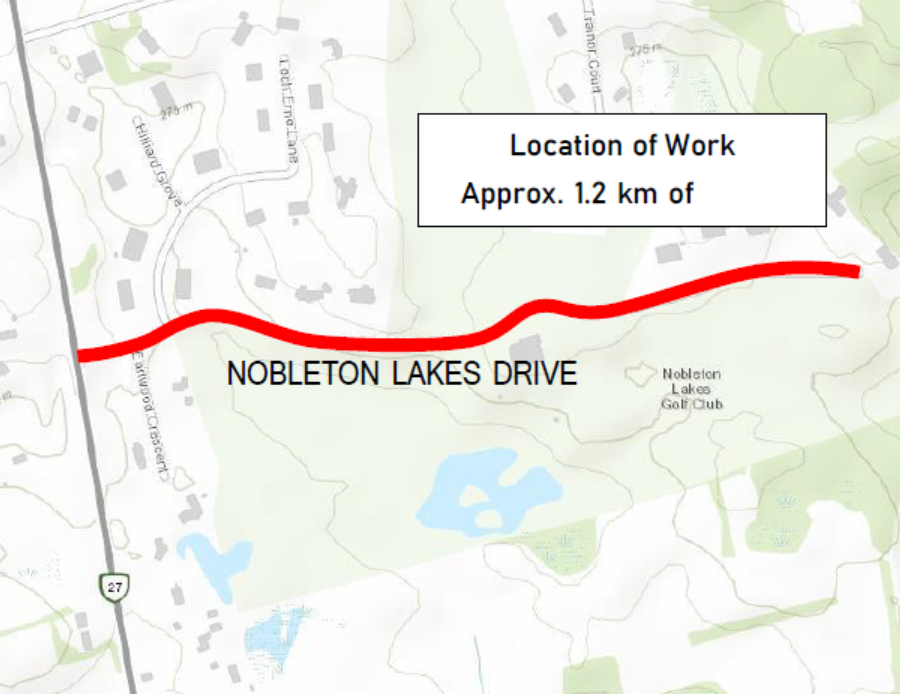 Nobleton Lakes Road paving