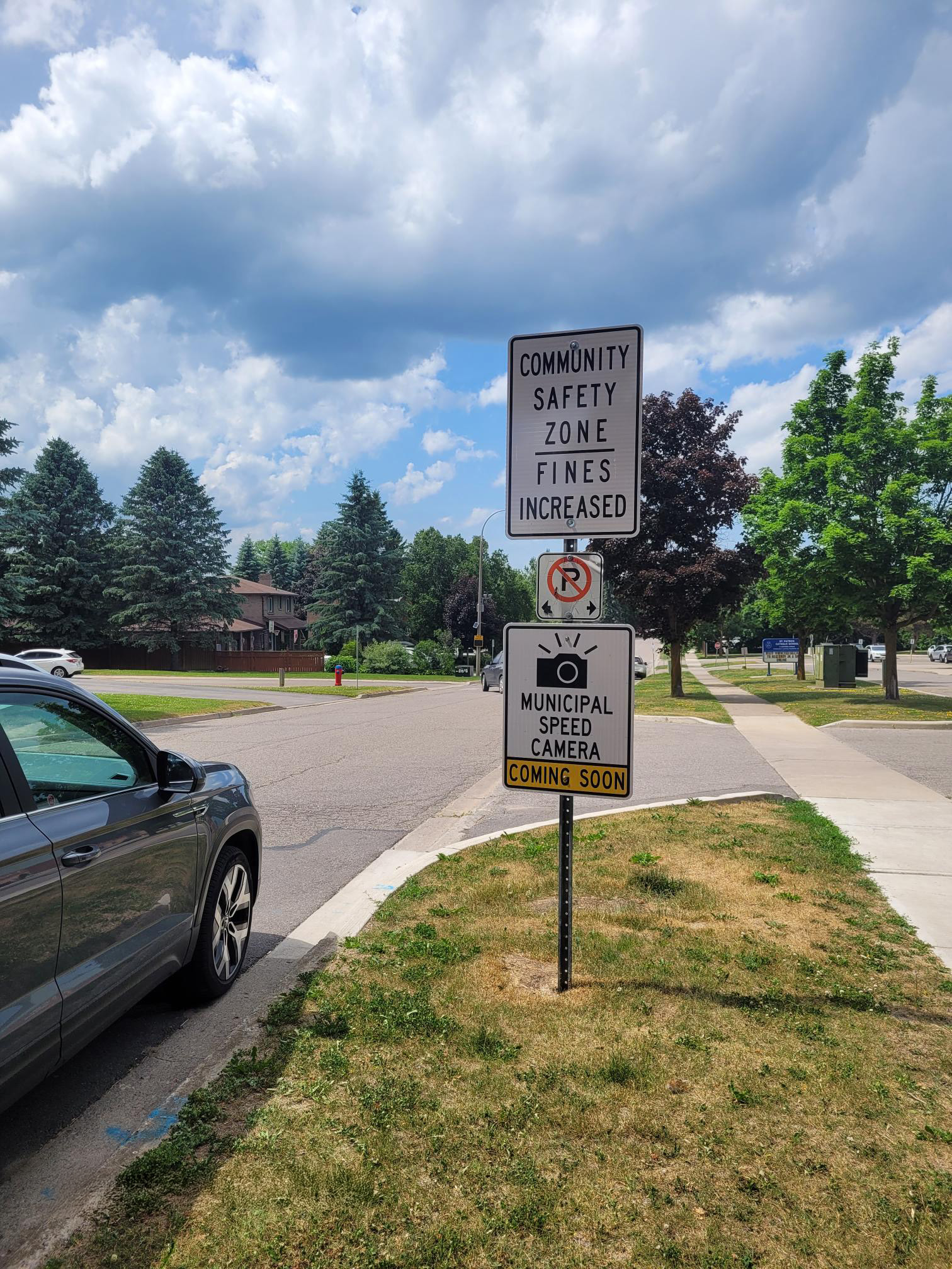 "Municipal Speed Camera Coming Soon" sign at Western Avenue