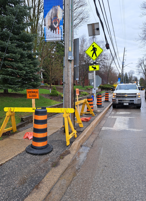 Sidewalk closure