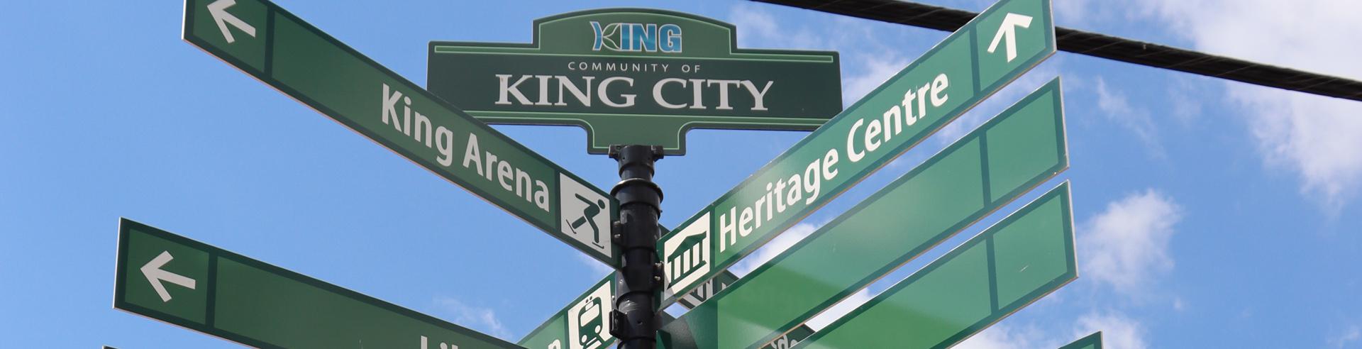 Keele and King wayfinding sign