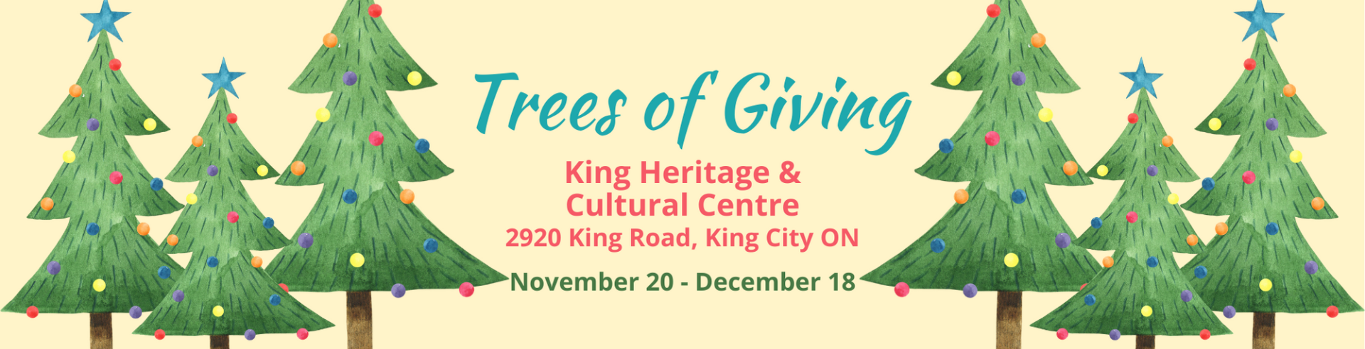 Trees of Giving Banner