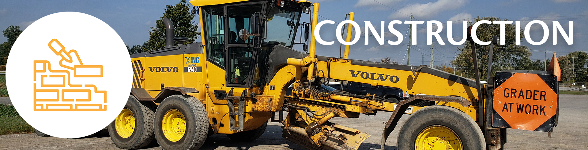 Construction Banner picture of a grader