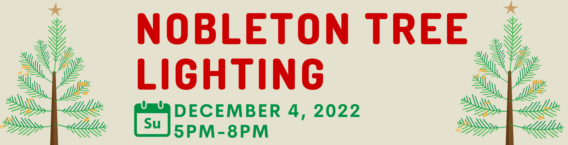 Nobleton Tree Lighting Sunday, December 4, 2022 5PM to 8PM