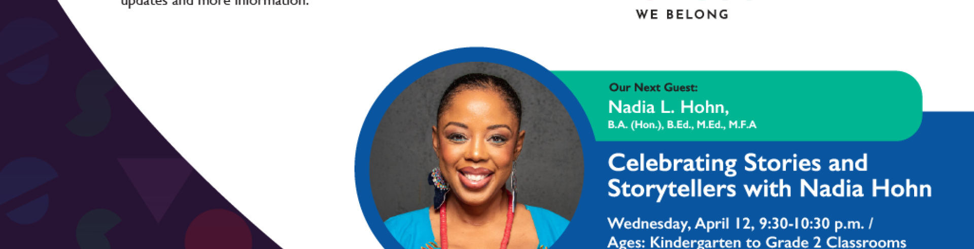 Celebrating Stories and Storytellers with Nadia Hohn