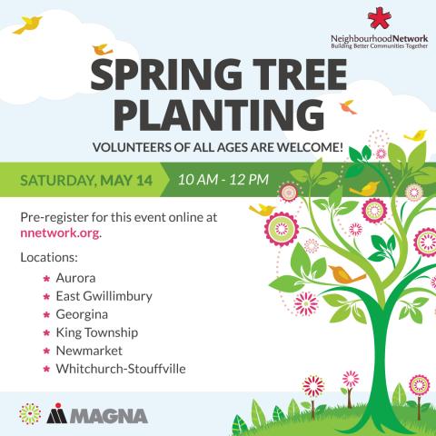 spring tree planting graphic