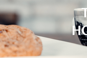 Tourism & Hospitality - Coffee and cookies on the table at a local cafe