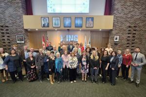 Group photo of 2025 Volunteer Appreciation Award recipients with Council
