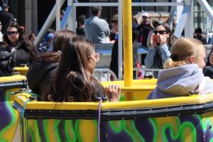 Kids on a ride at the fair