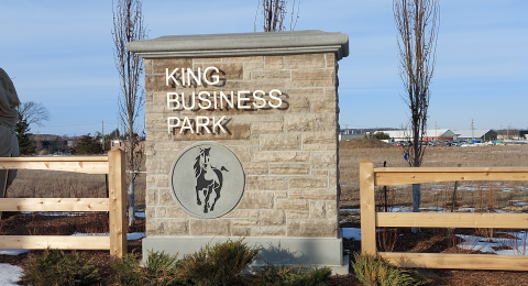 king business park sign